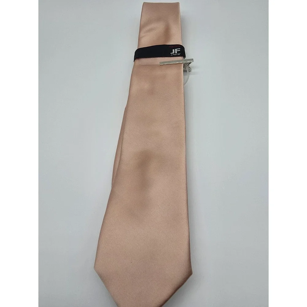 JF J. Ferrar Men's Polyester Tie Champagne 58